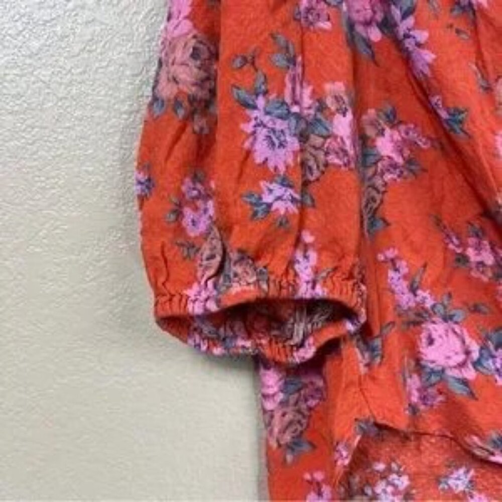 Free People Celia tie front floral oversized top - Picture 6 of 9